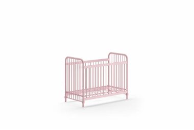 Babybett Kay 131x71x102 Gitterbett Metall Pink matt 17771