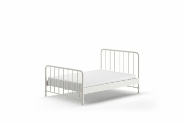 Metallbett Kay 147x207x110 Einzelbett Metall Weiß...