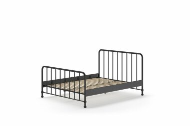 Metallbett Kay 167x207x110 Doppelbett Metall Schwarz matt...