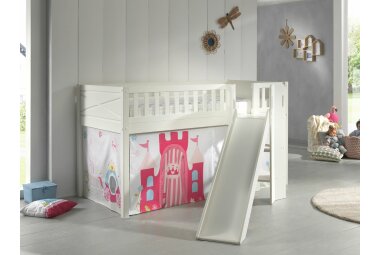 Spielbett mit Rutsche Karyl 208x204x114 Massivholz...