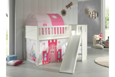 Spielbett mit Rutsche Karyl 208x204x114 Massivholz...