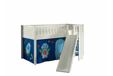 Spielbett mit Rutsche Karyl 208x204x114 Massivholz...