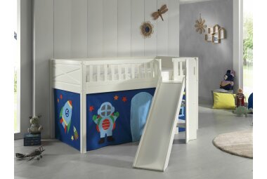 Spielbett mit Rutsche Karyl 208x204x114 Massivholz...