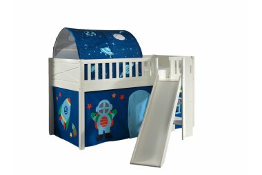 Spielbett mit Rutsche Karyl 208x204x114 Massivholz...