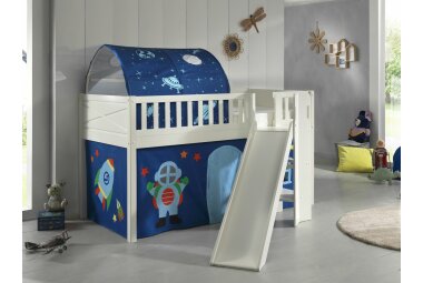 Spielbett mit Rutsche Karyl 208x204x114 Massivholz...