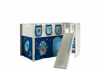 Spielbett mit Rutsche Karyl 208x204x114 Massivholz...