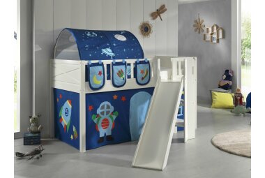 Spielbett mit Rutsche Karyl 208x204x114 Massivholz...