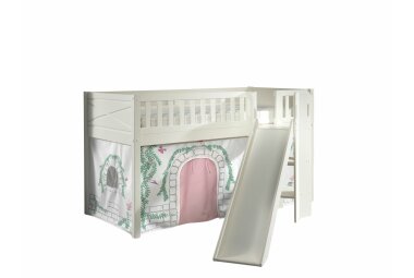 Spielbett mit Rutsche Karyl 208x204x114 Massivholz...