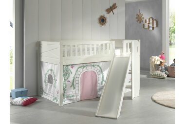 Spielbett mit Rutsche Karyl 208x204x114 Massivholz...