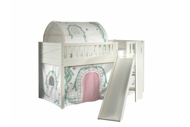 Spielbett mit Rutsche Karyl 208x204x114 Massivholz...