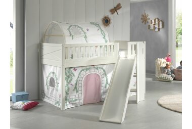 Spielbett mit Rutsche Karyl 208x204x114 Massivholz...