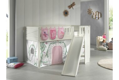 Spielbett mit Rutsche Karyl 208x204x114 Massivholz...