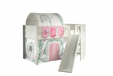 Spielbett mit Rutsche Karyl 208x204x114 Massivholz...