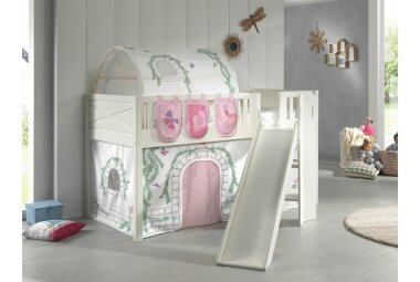 Spielbett mit Rutsche Karyl 208x204x114 Massivholz...