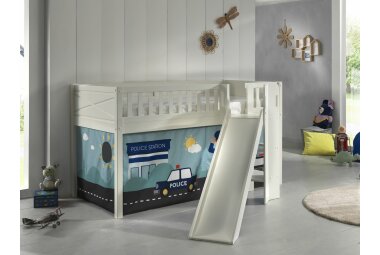 Spielbett mit Rutsche Karyl 208x204x114 Massivholz...