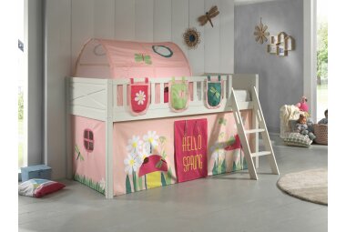 Spielbett Karyl 208x135x114 Kinderbett Massivholz...