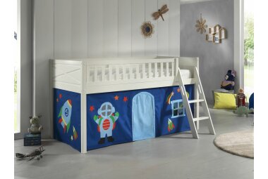 Spielbett Karyl 208x135x114 Kinderbett Massivholz...