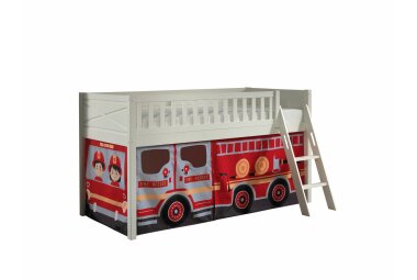 Spielbett Karyl 208x135x114 Kinderbett Massivholz Fire...