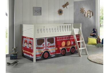 Spielbett Karyl 208x135x114 Kinderbett Massivholz Fire...