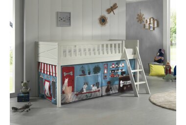 Spielbett Karyl 208x135x114 Kinderbett Massivholz...