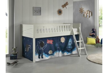 Spielbett Karyl 208x135x114 Kinderbett Massivholz Space...