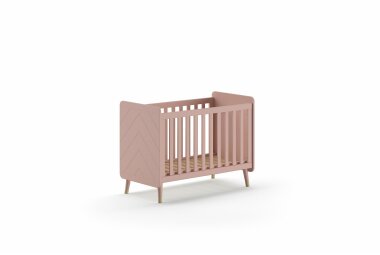 Babybett Kamillah 124x68x96 Gitterbett MDF Terra Rosa 17861