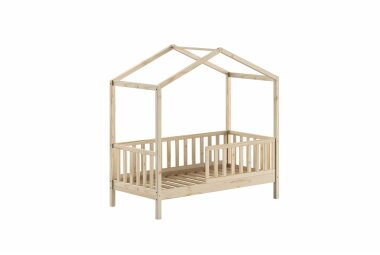 Juniorbett Karie 148x76x151 Kinderbett Massivholz natur...