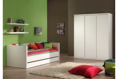 Kleiderschrank Karima 166x57x205 Kinderzimmerschrank MDF Weiß 17056