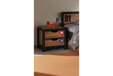 Nachtkonsole Kameko 50x45x45 MDF+Massivholz...