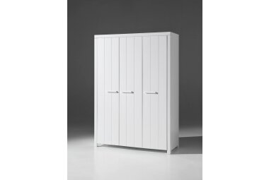 Kleiderschrank Karalynn 144x58x206 Schrank MDF Weiß...