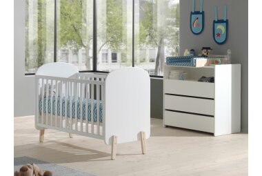 Babyzimmer Set Karilynn 129x68x94 Massivholz+MDF...