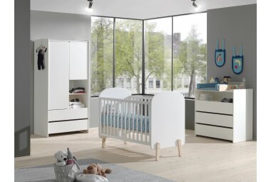 Babyzimmer Set Karilynn 129x68x94 Massivholz+MDF...