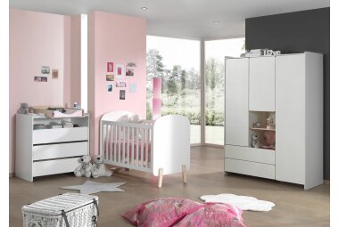 Babyzimmer Set Karilynn 129x68x94 Massivholz+MDF...