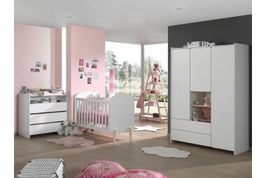 Babyzimmer Set Karilynn 129x68x94 Massivholz+MDF...