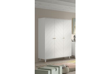 Kleiderschrank Kamillah 150x59x200 Schrank MDF Satin...