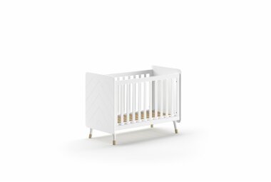 Babyzimmer Set Kamillah 100x59x200 Komplettset MDF Satin Weiß 17871