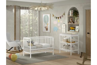 Babyzimmer Set Kara-lynn 124x65x84 Massivholz Buche...