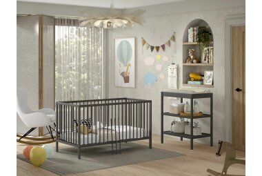 Babyzimmer Set Kara-lynn 144x76x84 Massivholz Buche...